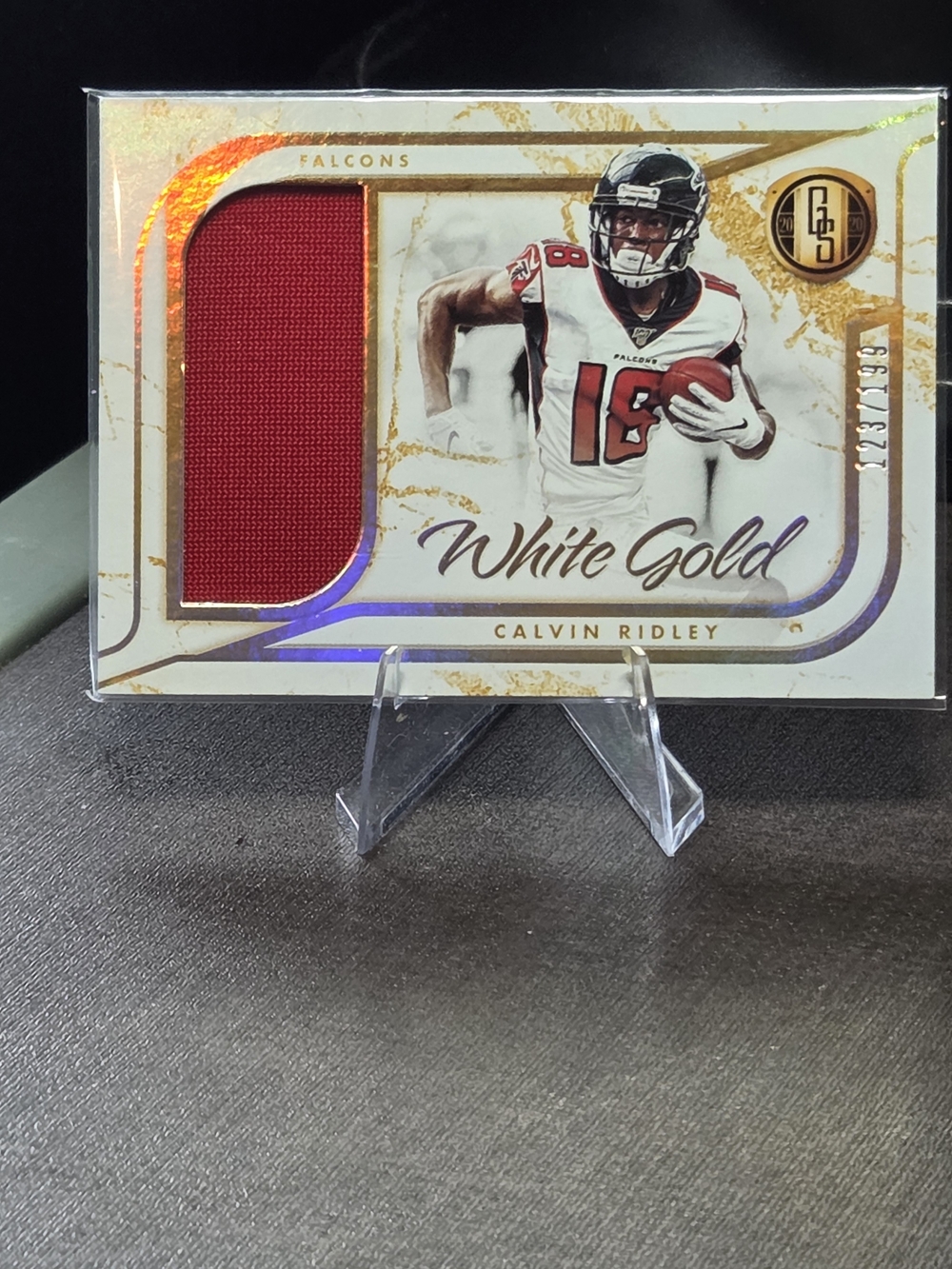 Calvin Ridley "White Gold" Game-Worn Patch Card